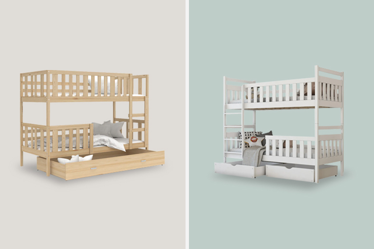 Natuurlijk houten bedden